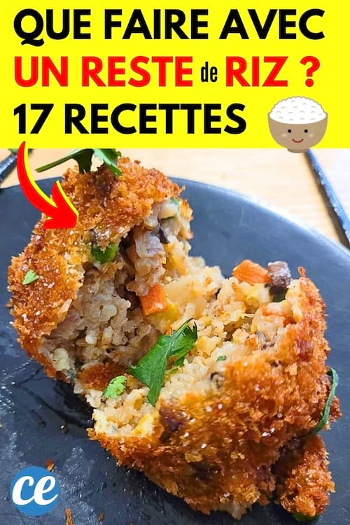 Une boulette croustillantes faites avec des restes de riz