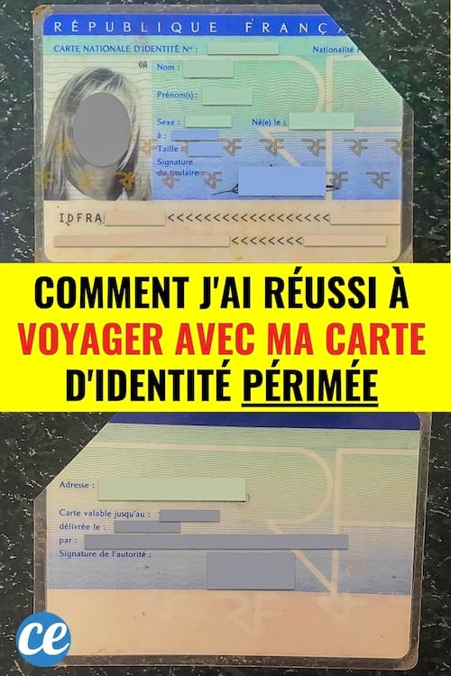 Une carte d'identité périmée qui permet de voyager en Europe