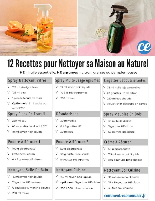 12 recettes DIY pour nettoyer sa maison au naturel