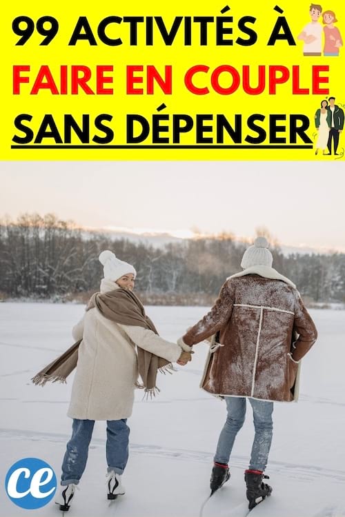 Un couple qui patine ensemble main dans la main