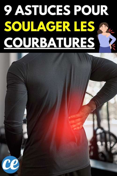 Homme tenant le bas de son dos illustrant une douleur due aux courbatures