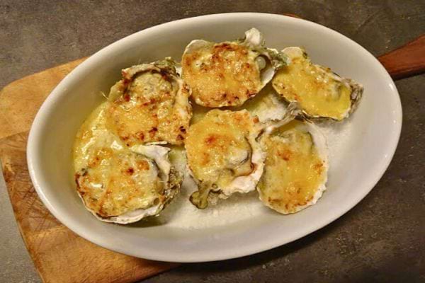 huîtres gratinées au parmesan
