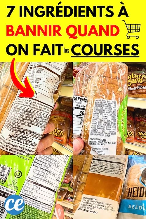 Des listes d'ingrédients à éviter dans les aliments achetés au supermarché