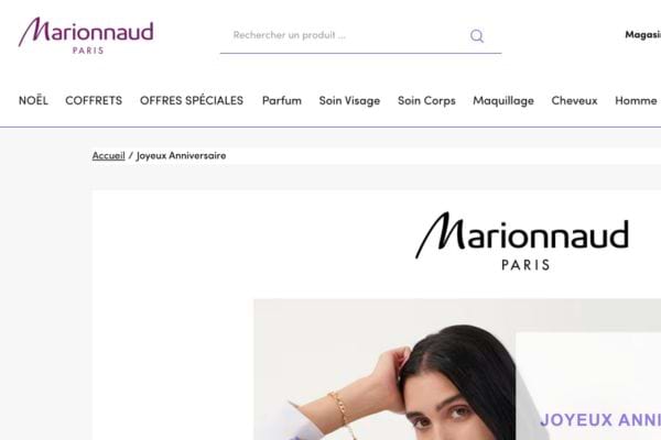 Page joyeux anniversaire Marionnaud 