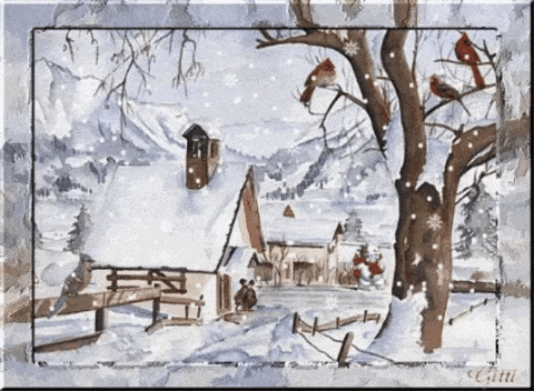 Une petite prairie dans la neige gif