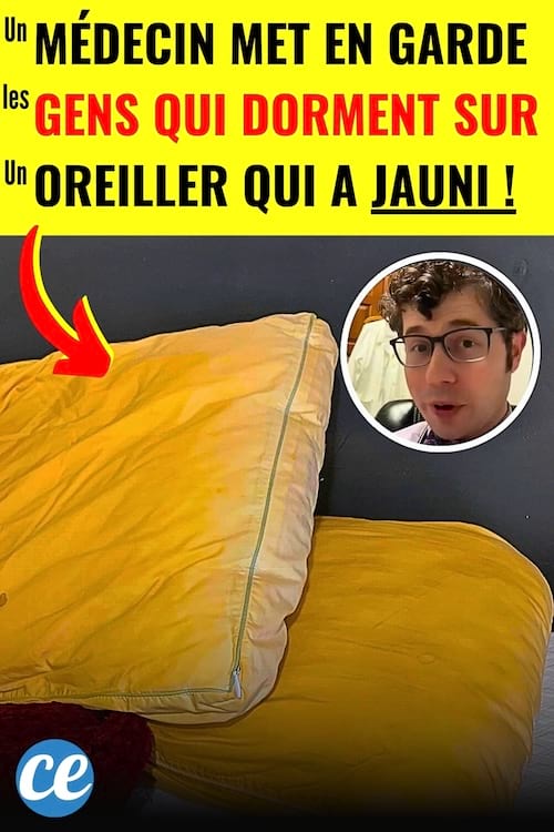 Un médecin qui explique pourquoi ce n'est pas bon de dormir sur un oreiller jauni