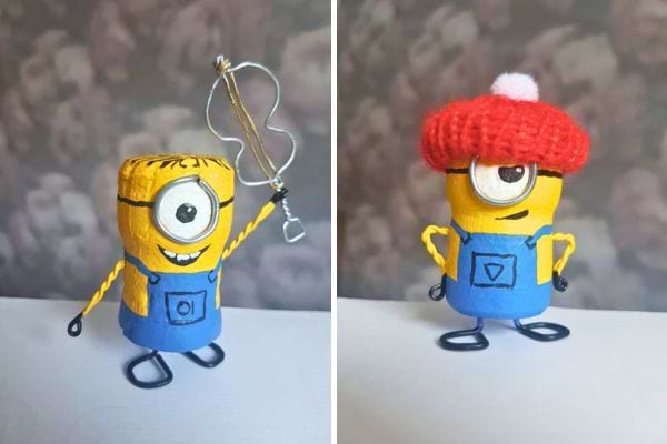 Minion avec bonnet en bouchon.