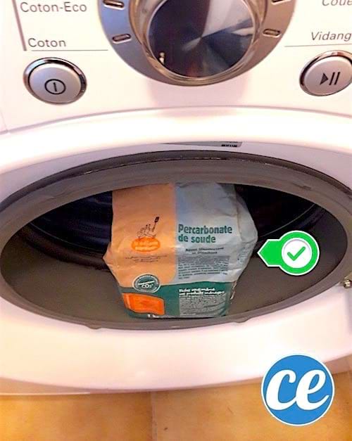Du bicarbonate dans une machine à laver