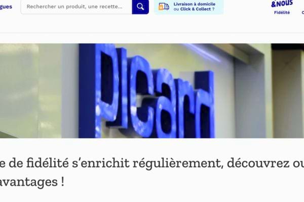 Logo bleu Picard, programme de fidélité.
