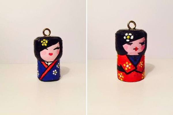 Poupée japonaise en bouchon.