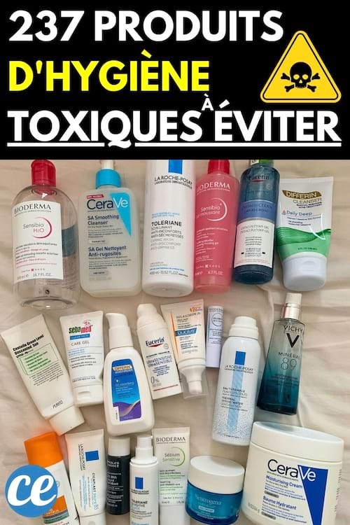 Plusieurs produits d'hygiène cosmétiques