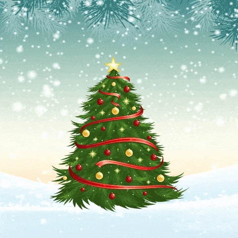 Joyeux noel avec sapin et des rennes