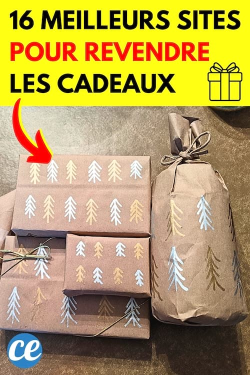 des cadeaux qui sont dans du papier cadeaux et qui vont être revendus