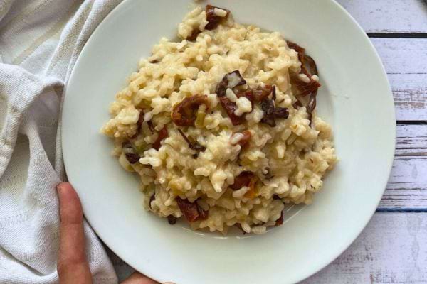 Risotto vegan aux champignons