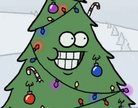 Sapin de Noel qui sourit gif