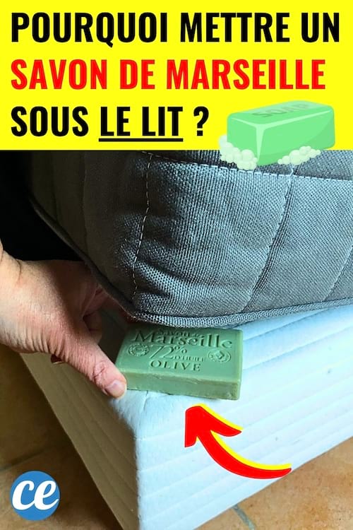Un savon de marseille qui est mis sous le lit contre les crampes nocturnes