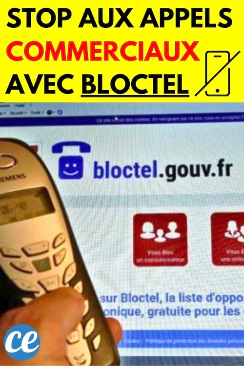 Personne tenant un téléphone siemens devant site bloctelgouv