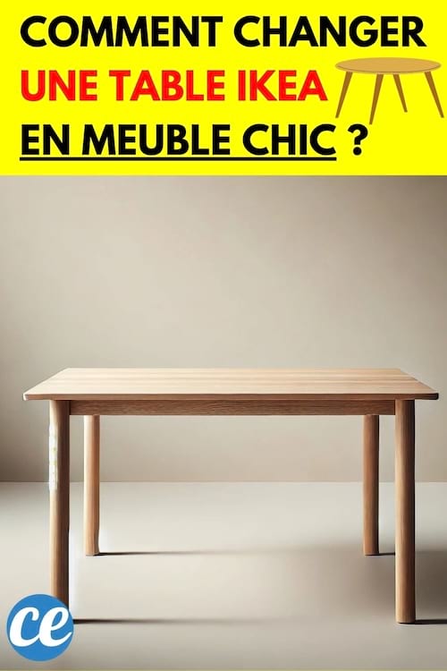 Une table en bois simple