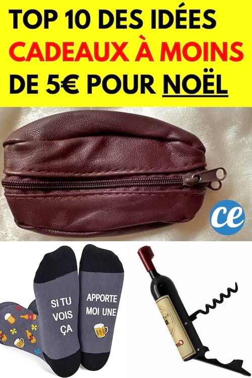 Cadeaux pas chers à 5€ avec un porte-monnaie, des chaussettes et décapsuleur
