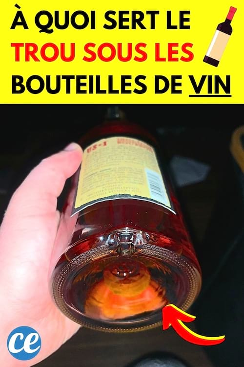 Le creux d'une bouteille de vin de rosé
