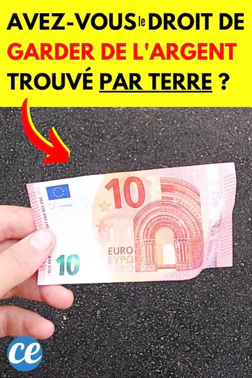 Un billet de 10€ qui a été trouvé par terre dans la rue