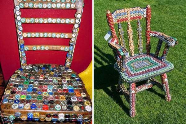 Chaises customisées bière