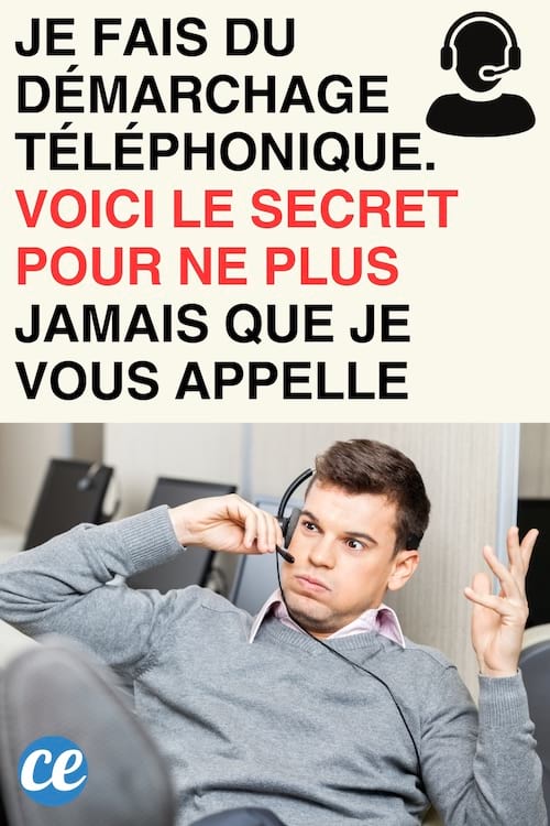 Un monsieur qui fait du démarchage téléphonique et qui est énervé car ça ne marche pas