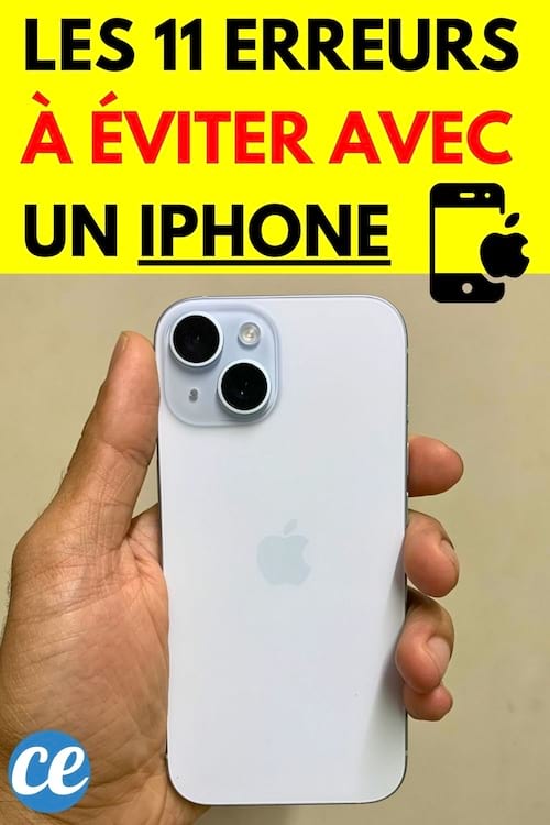 Main gauche tenant un Iphone de dos