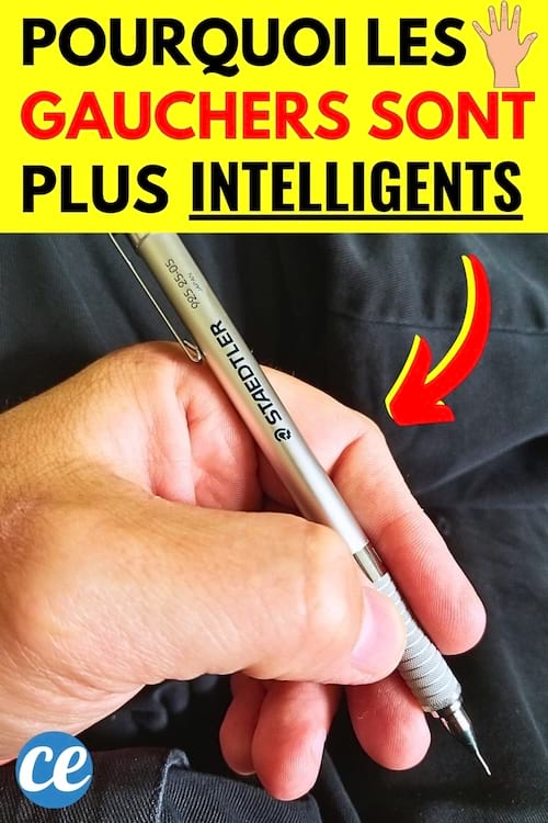 Une main gauche qui tient un stylo pour écrire