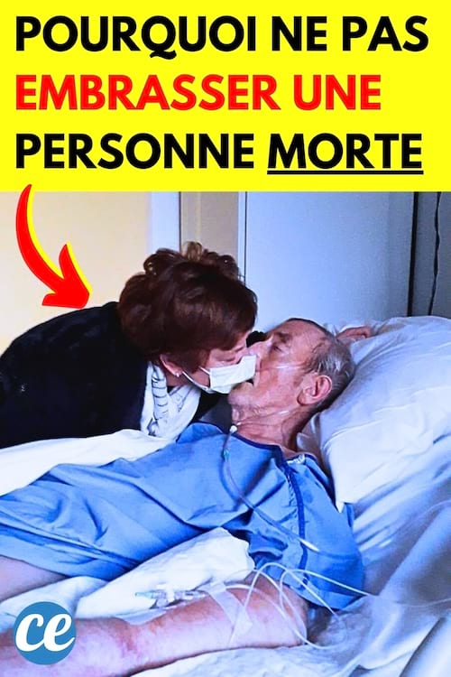 Une femme qui embrasse son mari qui vient de décédé à l'hôpital