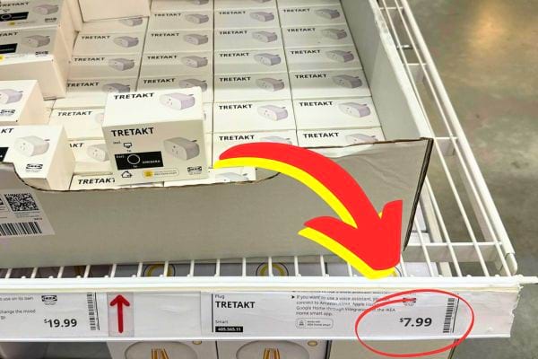 Rayon IKEA, prix réduit affiché à 7.99 $.