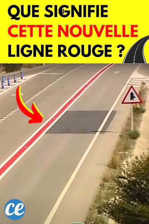 une ligne rouge sur la route qui est là pour sauver des vies