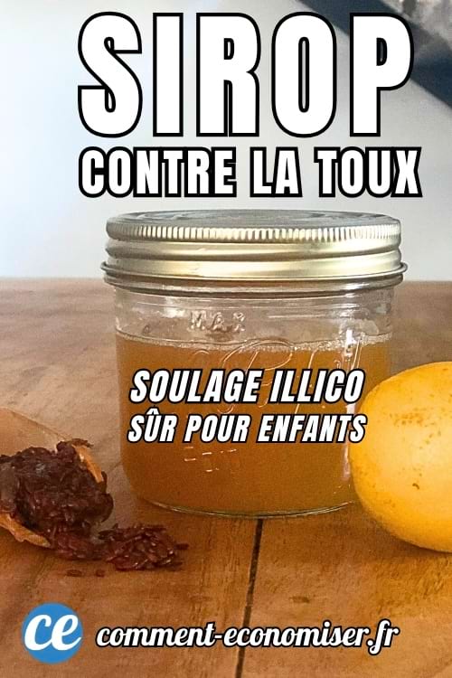 Un sirop fait maison contre la toux avec du citron et graines de lin
