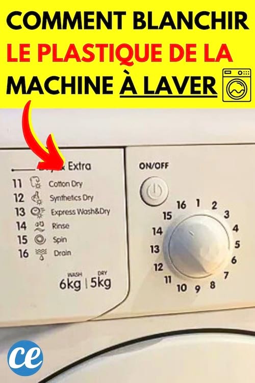 Le plastique d'une machine à laver qui a besoin d'être nettoyé