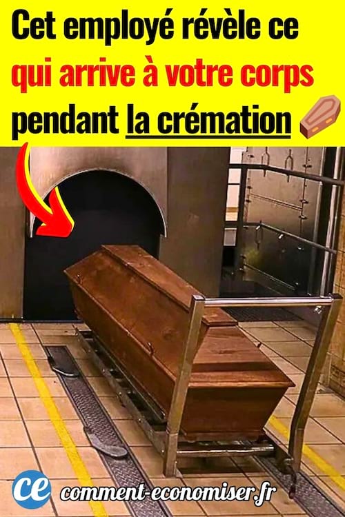 Un cercueil pendant la crémation