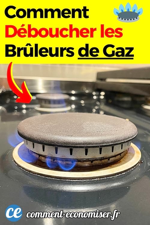 Un brûleur de gaz qui est bouché avec peu de flamme