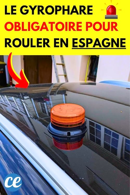 Gyrophare Orange sur une voiture pour rouler en espagne