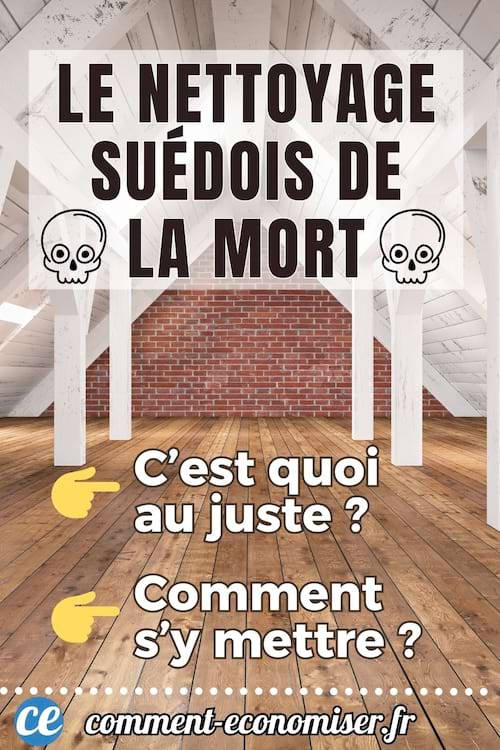 Des combles vides propres avec un plancher en bois après un nettoyage de la mort