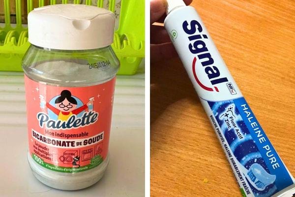 Pot de bicarbonate, bois rayé.