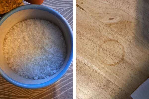 Sel, bois avec cercle.