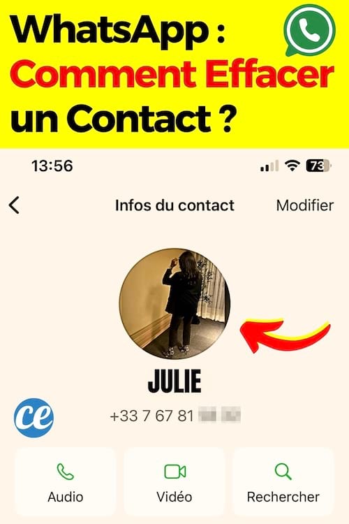 Un contact WhatsApp qu'il faut supprimer 