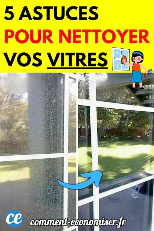 Vitres avant et après nettoyage.