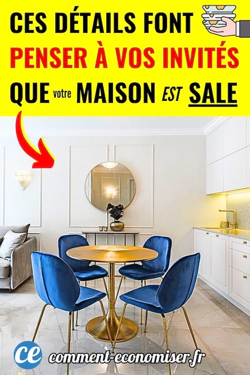 Une maison propre mais avec des détails qui montrent qu'elle est sale