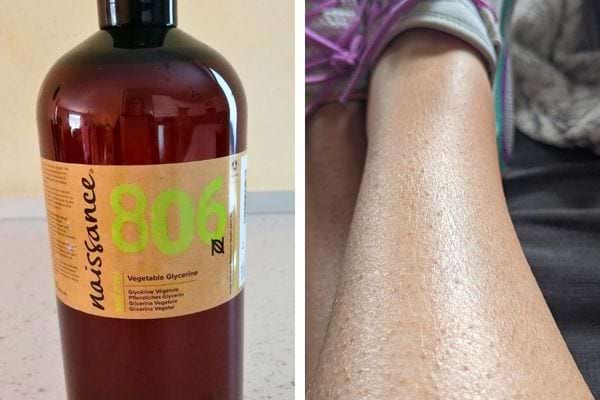 Bouteille de glycérine verte, label 806.