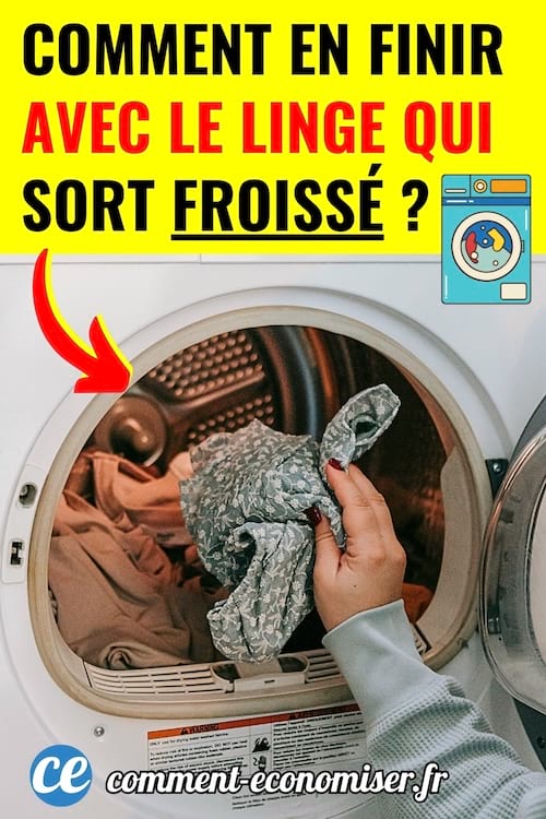 Du linge qui sort froissé de la machine à laver