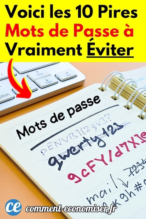 Les mots de passe à éviter pour éviter le piratage
