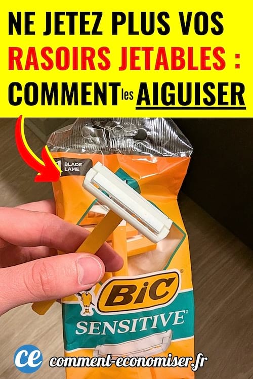 Un rasoir bic qu'il ne faut pas jeter pour l'aiguiser