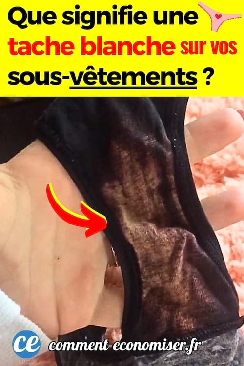 Une grosse trace blanche sur une culotte d'une fille