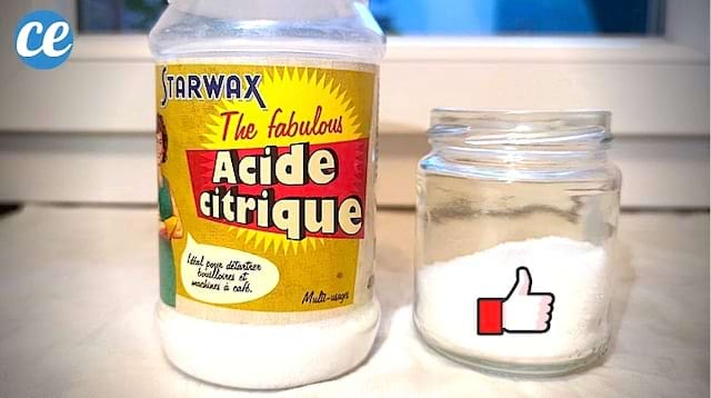 un pot d'acide citrique