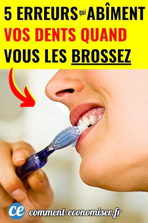 Une femme qui se brosse les dents en faisant une erreur